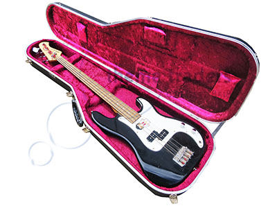 Bass Guitar in Case Props, Prop Hire