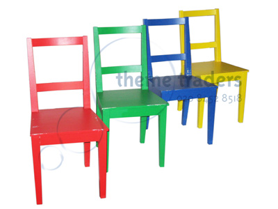 Coloured Chairs Props, Prop Hire