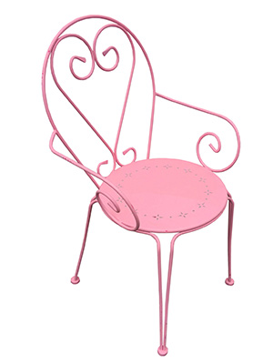 Pink Metal Chair Props, Prop Hire