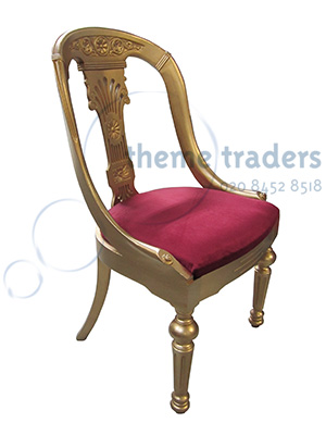 Red and Gold Chairs Props, Prop Hire