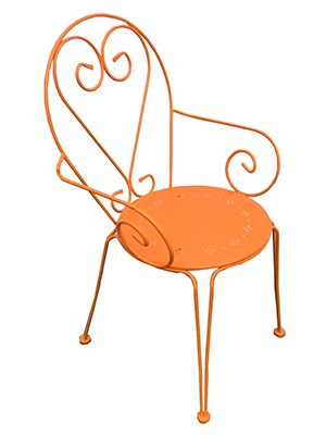 Orange Metal Chair Props, Prop Hire