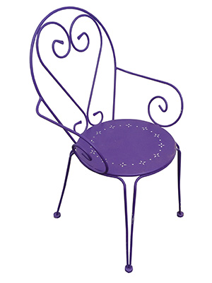 Purple Metal Chair Props, Prop Hire