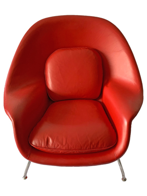 Egg Swing Angel Retro Chair Red Props, Prop Hire