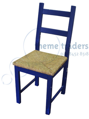 Blue Rafia Chair Props, Prop Hire