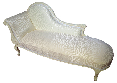 White Chaise Lounge Props, Prop Hire