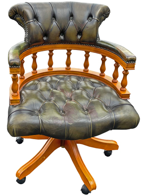 Captains Chesterfield Swivel Chair Props, Prop Hire