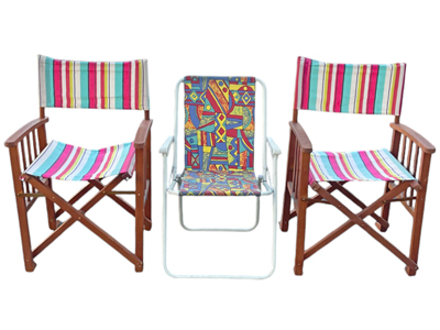 Vintage Seaside Director's Deck Chairs Props, Prop Hire