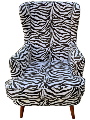 Lounge Lizard Zebra Chair Props, Prop Hire