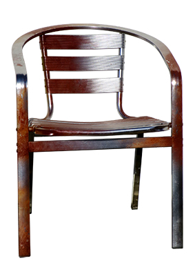 Rust Effect Industrial Chair Props, Prop Hire