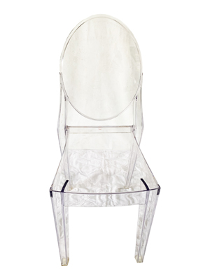 Ghost Chair Round Back Props, Prop Hire