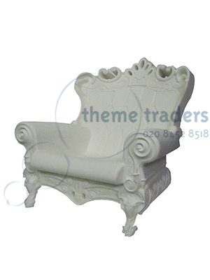 White Decorative Winter Throne Props, Prop Hire