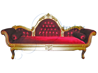 Chaise Longue Velvet Gold Props, Prop Hire