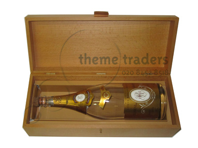 Cristal Bottle in Wooden Cases Props, Prop Hire