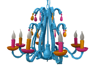 Multicolours Glass Chandelier Props, Prop Hire