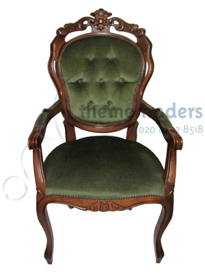 Green Carver Chair Props, Prop Hire