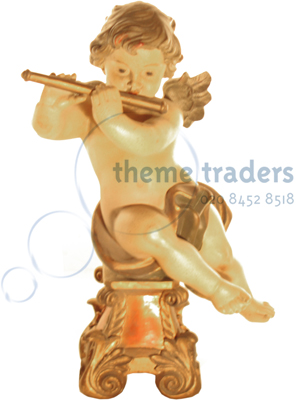 Cherub with Flute Statues Props, Prop Hire