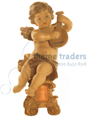 Cherubs on Plinth with Ukulele Statues Props, Prop Hire