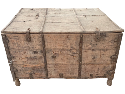 1 Metre Historic Weathered Storage Trunk Props, Prop Hire