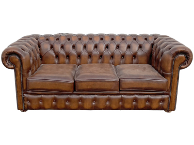 Brown 3 Seater Chesterfield Sofa Props, Prop Hire