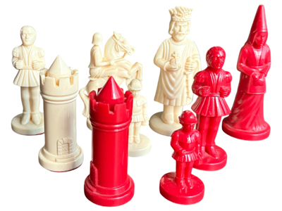 Fantasy Red and White Chess Set Props, Prop Hire