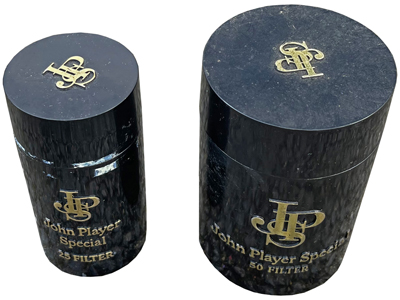 John Player Special Plastic Cigarette Tubs Props, Prop Hire