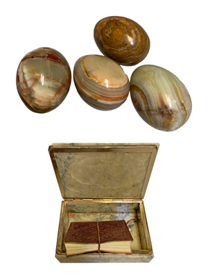 Onyx Eggs and Cigarette Case Props, Prop Hire