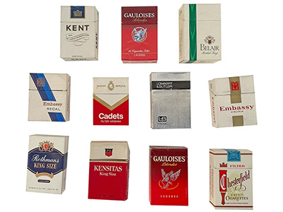 Cigarette Packets Props, Prop Hire