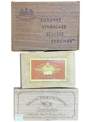 Retro Cigar Boxes Props, Prop Hire