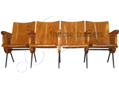 Wood Cinema Seats Props, Prop Hire