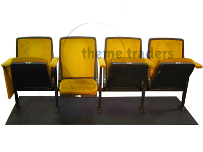 Yellow Cinema Seats 4 Props, Prop Hire