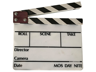 White Clapperboard Props, Prop Hire