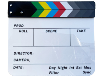 White Clapperboard Props, Prop Hire