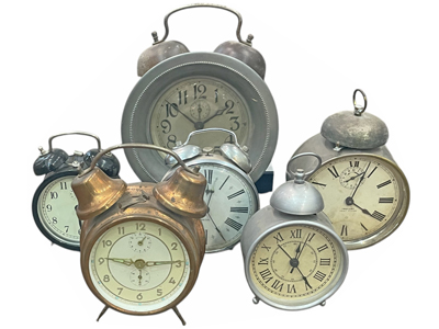 Bell Top Alarm Clocks Props, Prop Hire