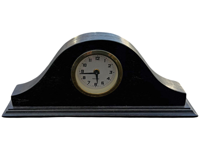 Small Ebony Mantel Clock Props, Prop Hire