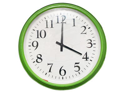 Green Wall Clock Props, Prop Hire