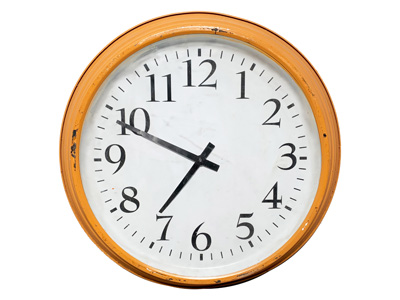 Orange Clock Props, Prop Hire