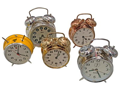 Alarm Clocks (black also) Props, Prop Hire