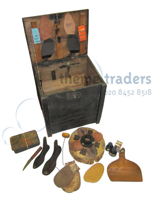 Cobblers shop in a wooden box Props, Prop Hire