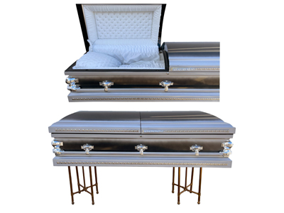 Silver Coffin Full Size Props, Prop Hire