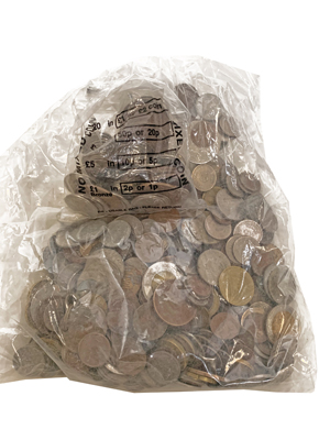 Coins in Bags Props, Prop Hire