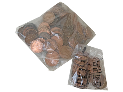 British Copper Old Pennies Coins Props, Prop Hire