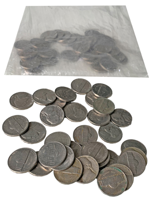 American 5 Cent Coins Props, Prop Hire