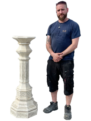 Ornate Engraved Column Pillar Props, Prop Hire