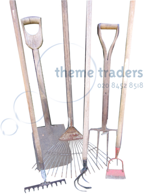 Vintage Garden Tools(priced per item) Props, Prop Hire