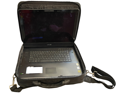 Large Vaio Laptop In Case Props, Prop Hire