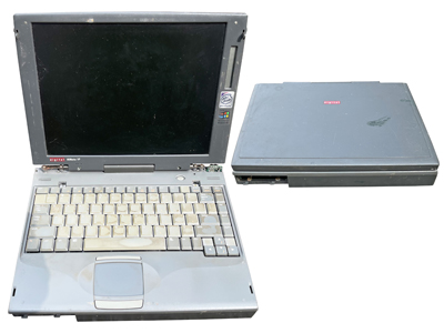 Retro Digital Laptop Computer Props, Prop Hire