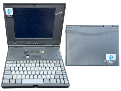 Twinhead Retro Digital Laptop Computer Props, Prop Hire