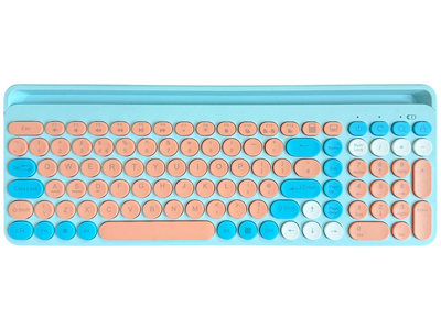 Retro Pink and Blue Computer Keyboard Props, Prop Hire