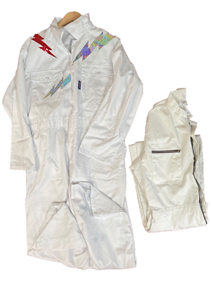 White Industrial Suits Props, Prop Hire