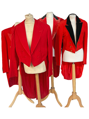 Hunting Ringmaster Ceremonial Red Tail Coats Props, Prop Hire